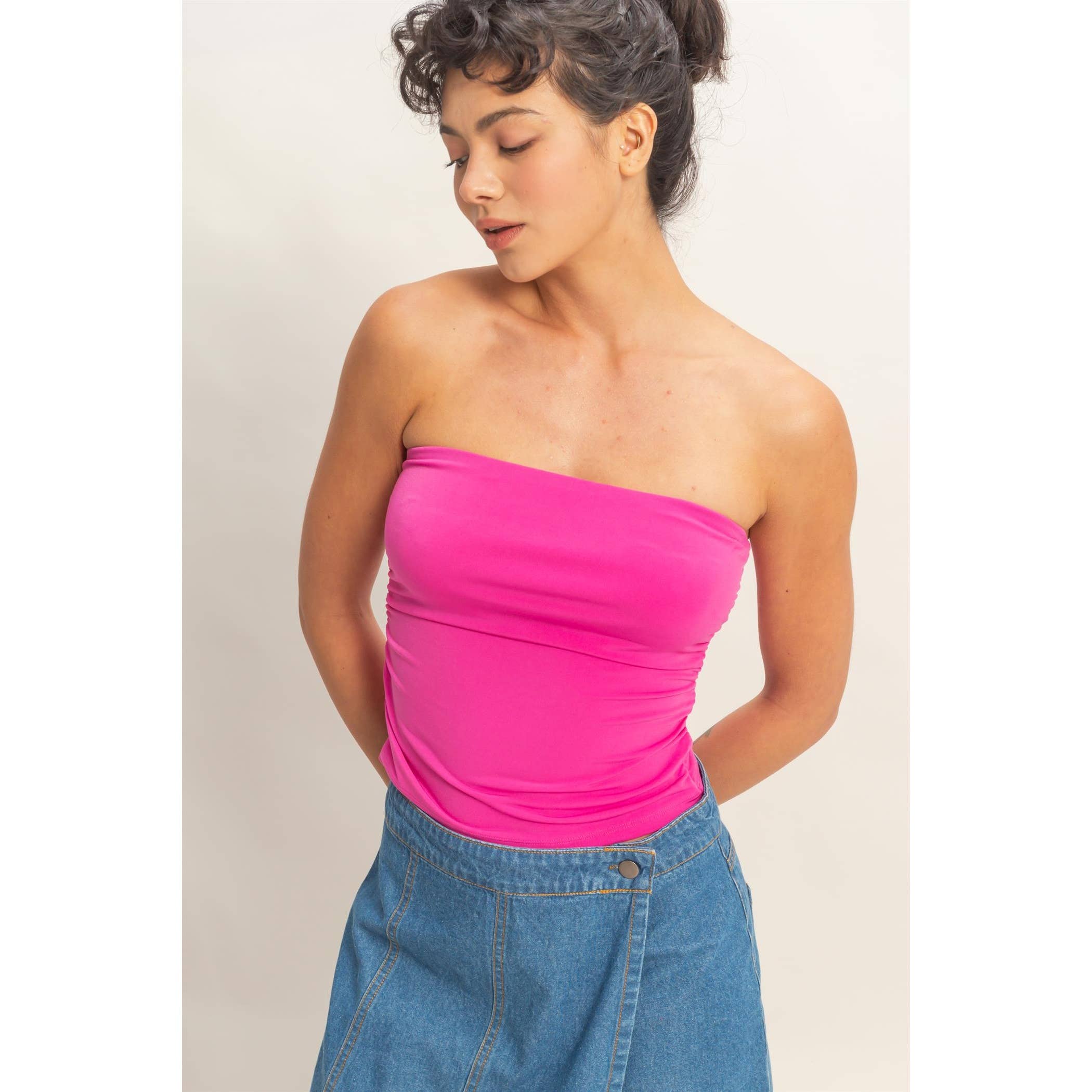 Essential Tube Top- Poppy