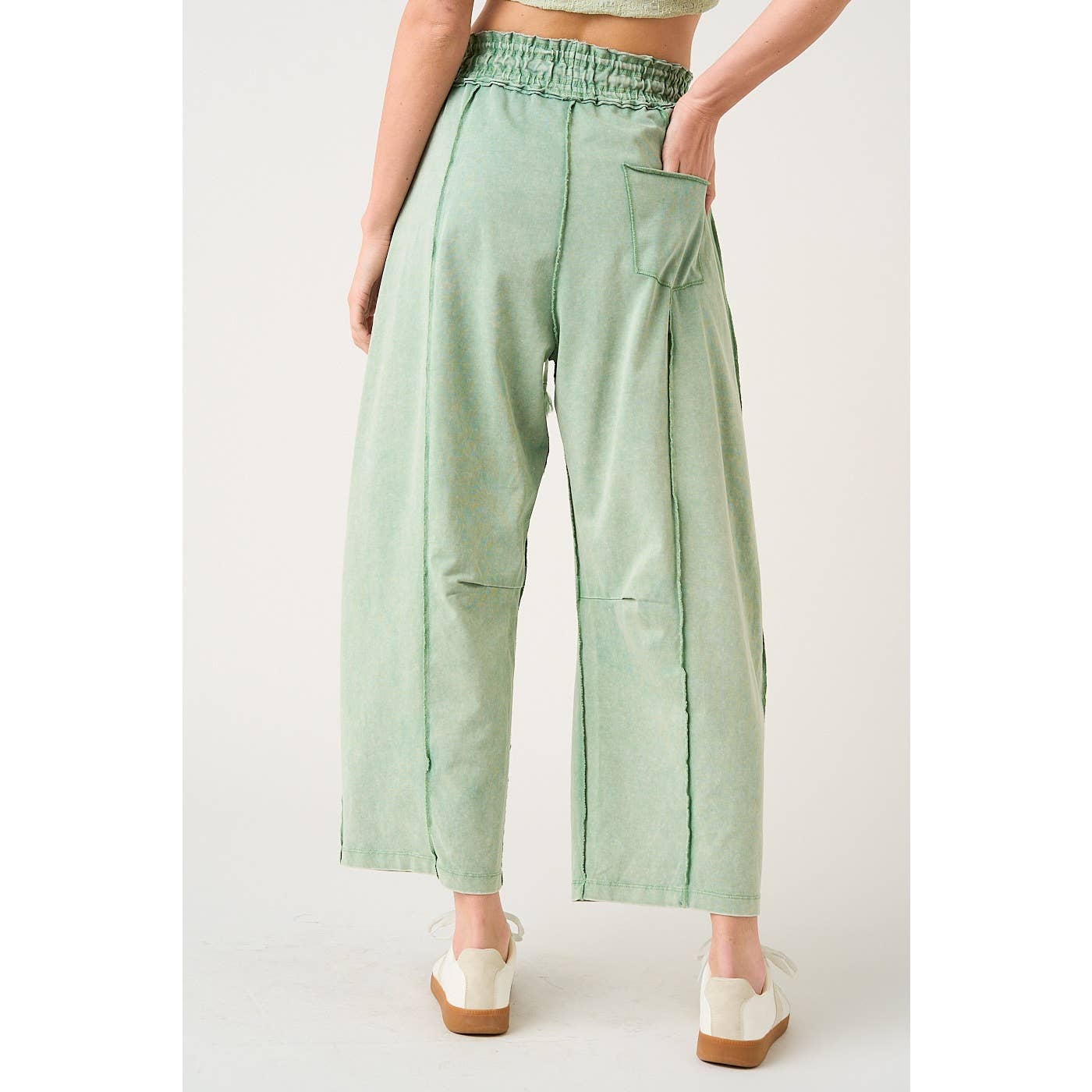 Green Tea Barrel Pants