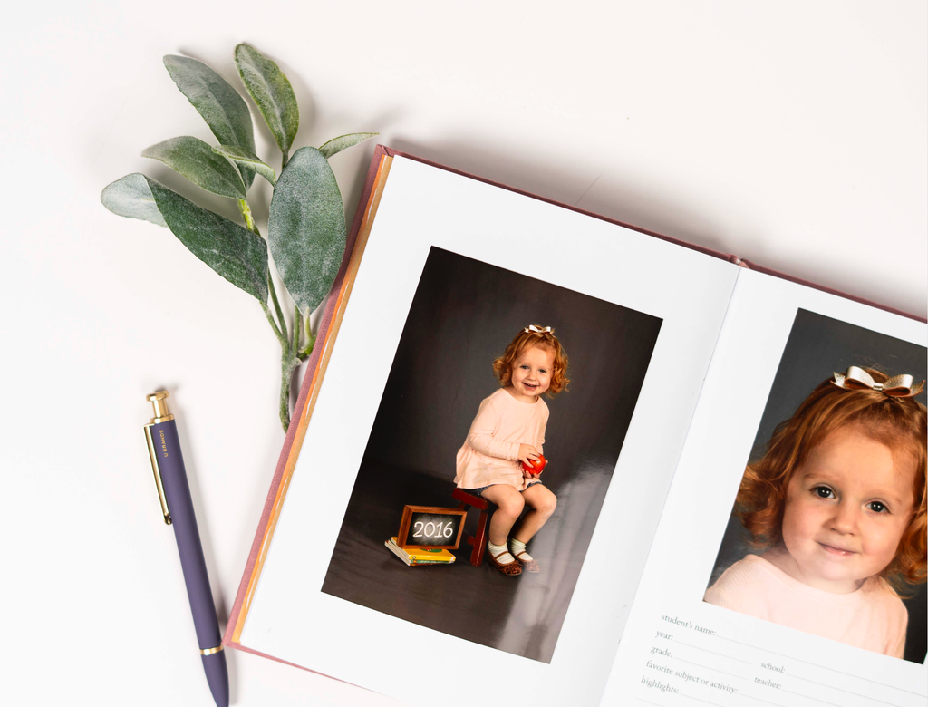 School Memory Book | Durable School Photo Book: Pink