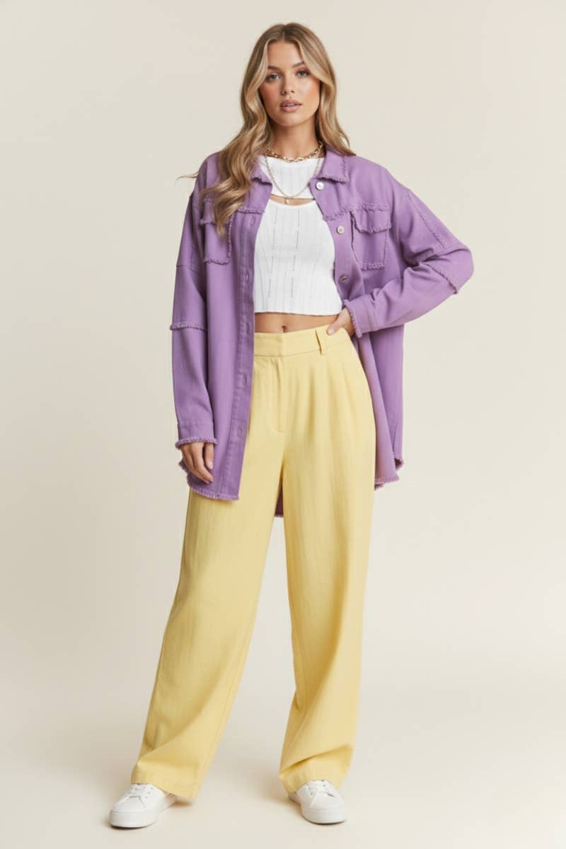 Chenille Rock N Roll Distressed Jacket