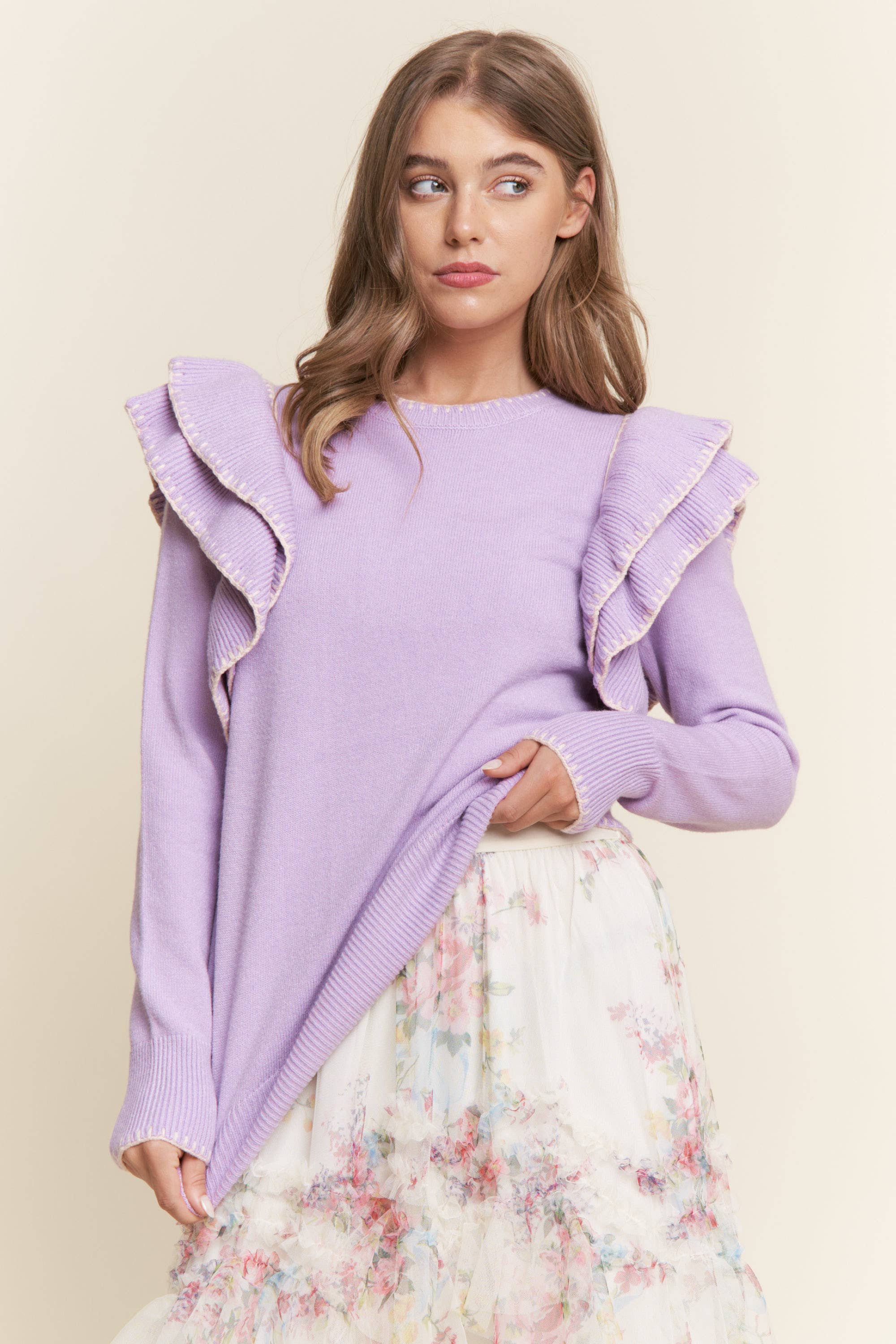 Amara Ruffle Knit