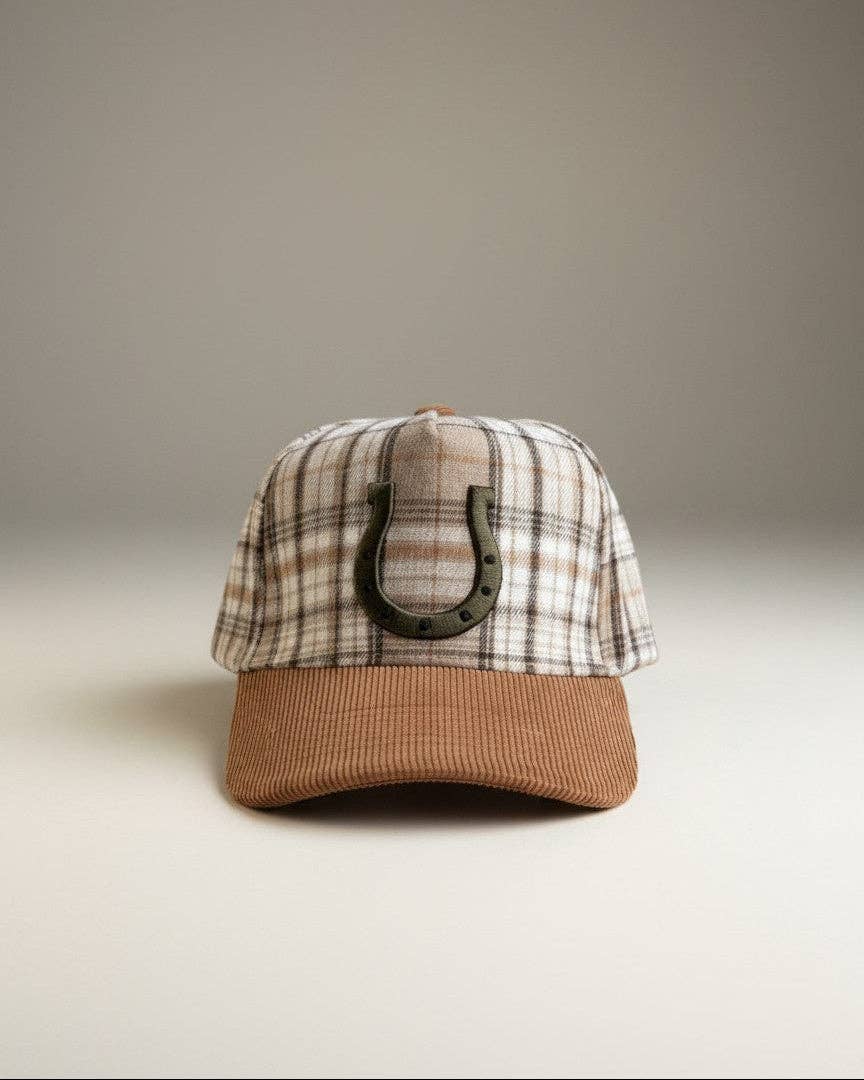 Plaid Horseshoe Hat