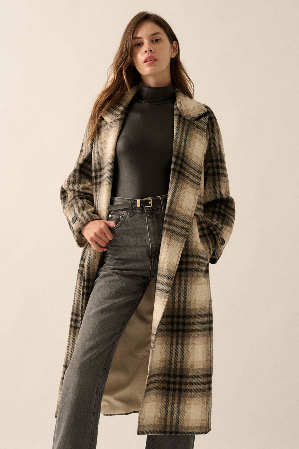 Cedar Lane Plaid Coat
