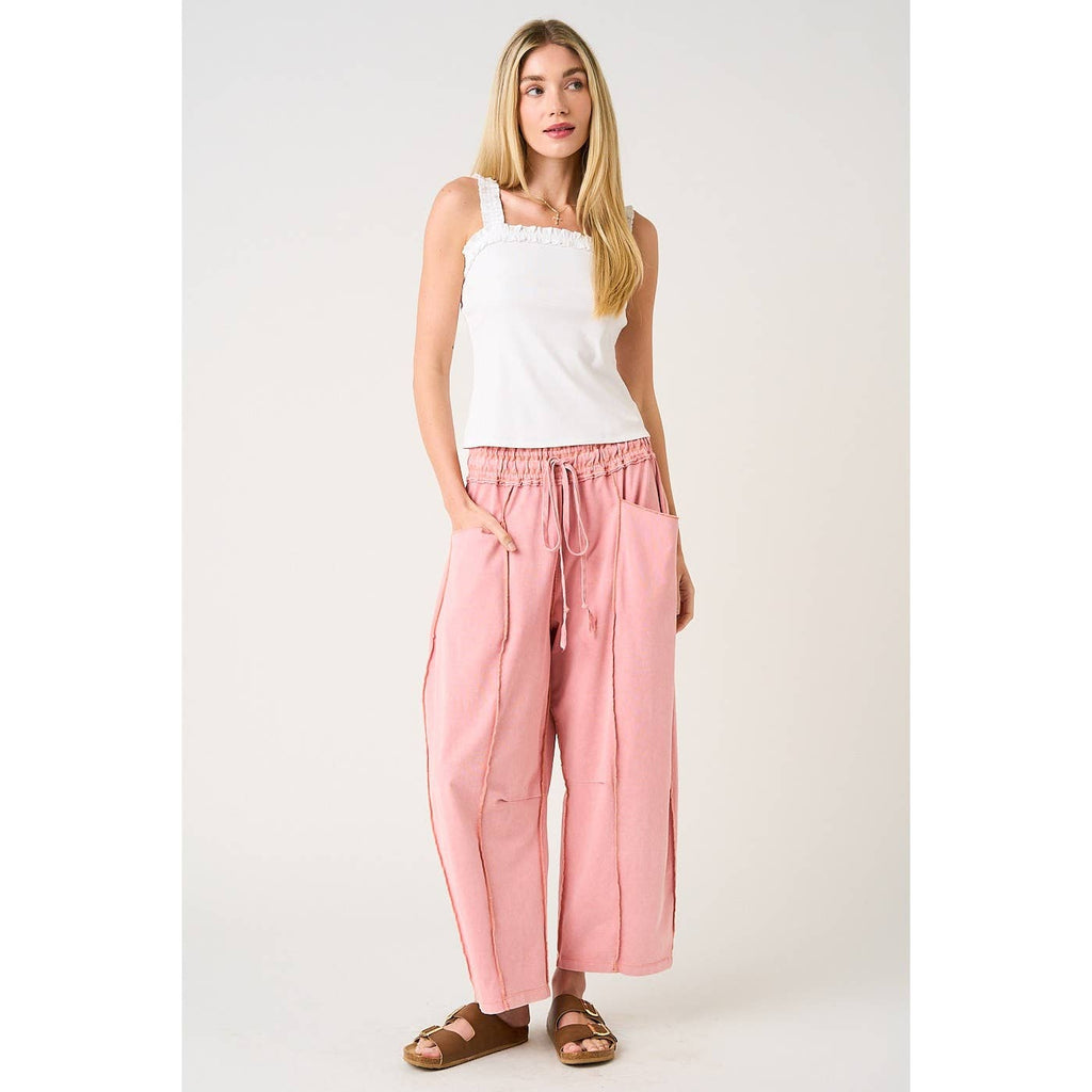 Strawberry Matcha Barrel Pants