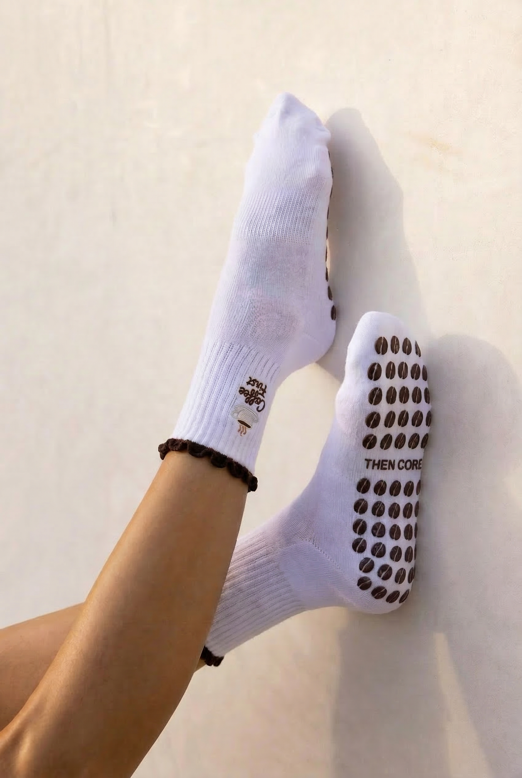 Coffee First, Then Core Grip Socks