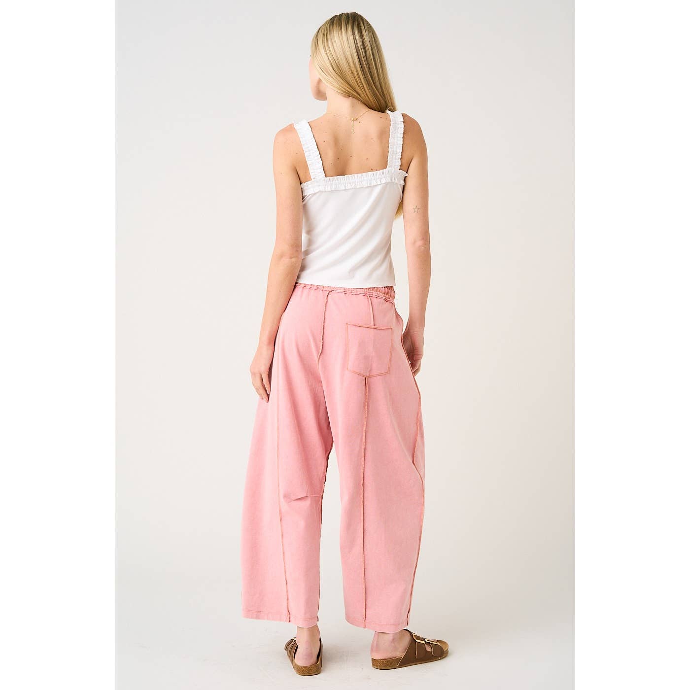 Strawberry Matcha Barrel Pants