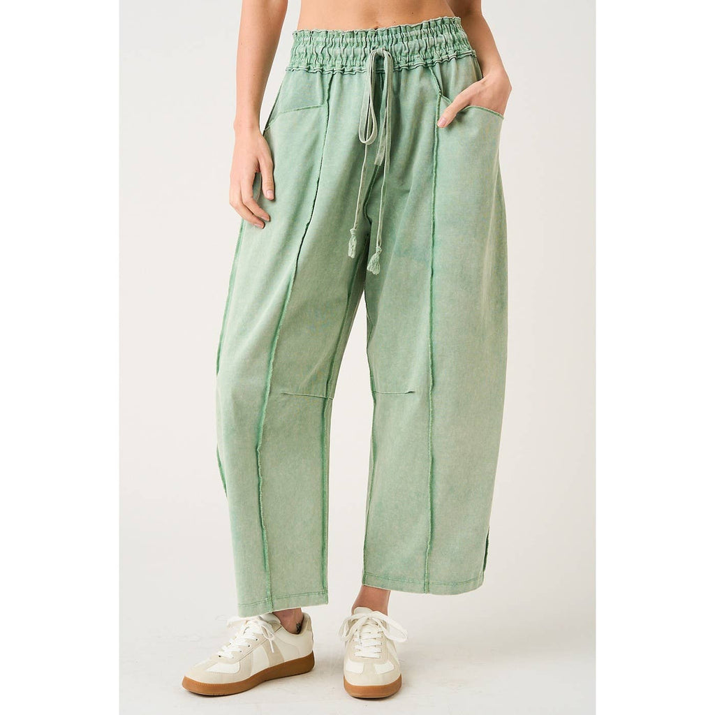 Green Tea Barrel Pants