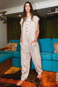 Sandstone French Terry Jumpsuit