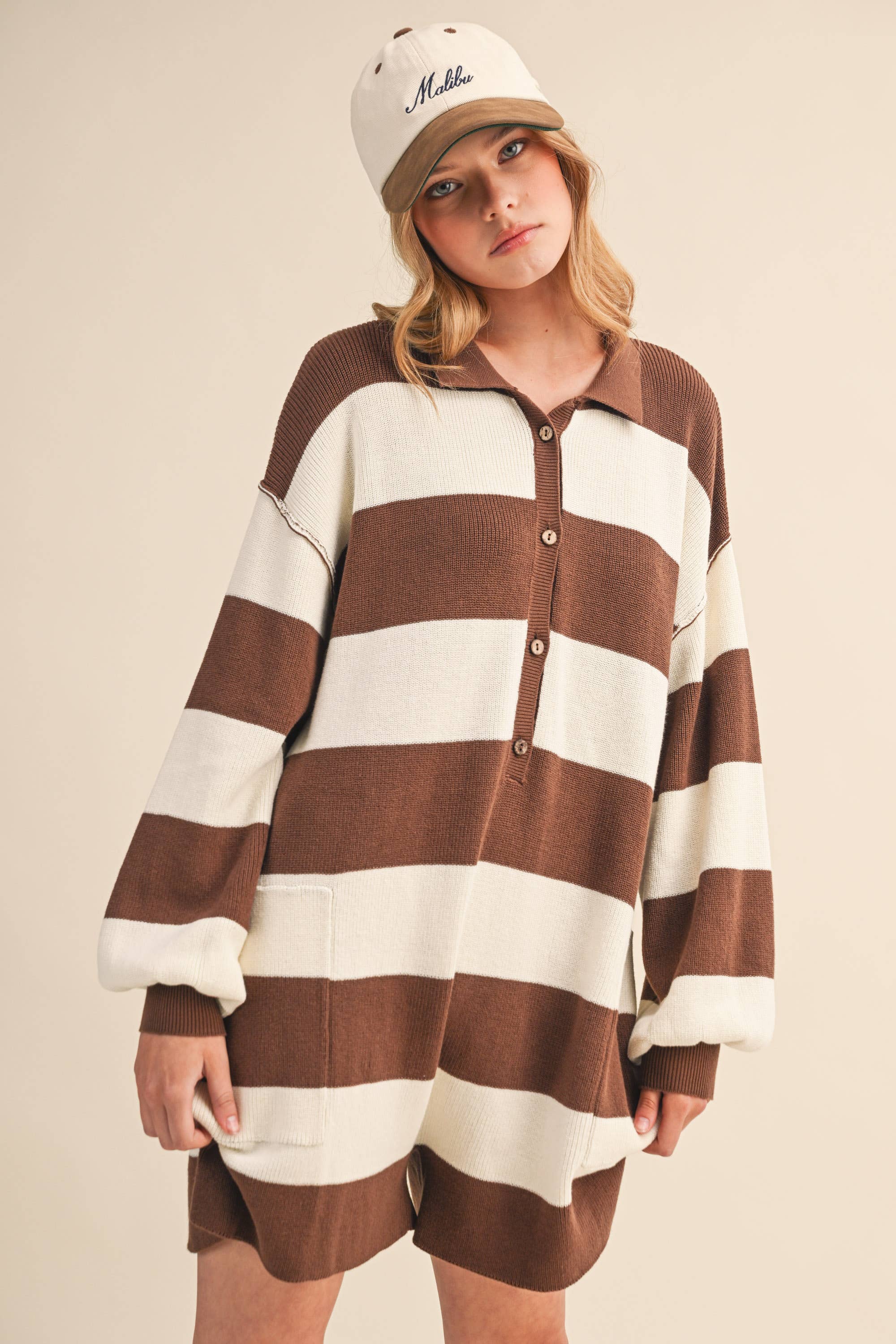 City Errands Stripe Romper