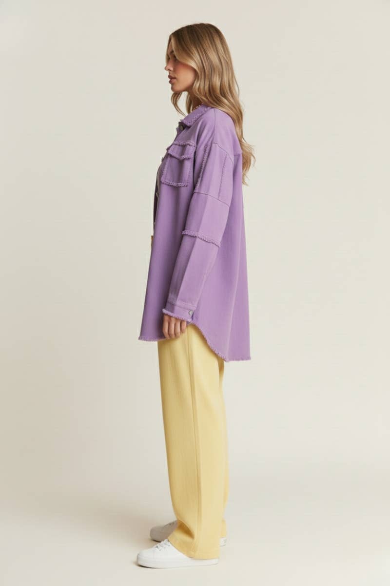 Chenille Rock N Roll Distressed Jacket