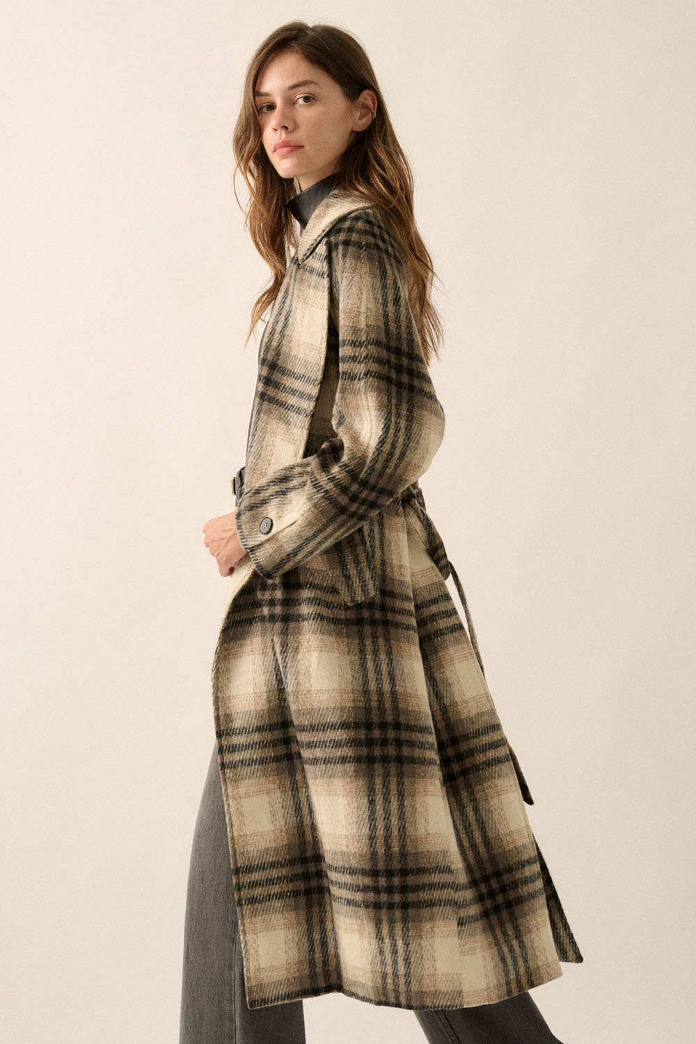 Cedar Lane Plaid Coat