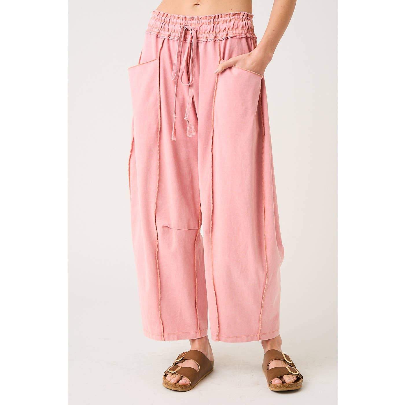 Strawberry Matcha Barrel Pants
