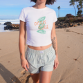 Oysters Please Cropped Tee