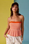 Sunset Stripe Tube Top