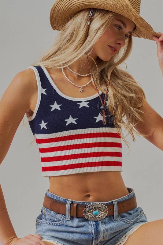 Stars & Stripes Crop Tank