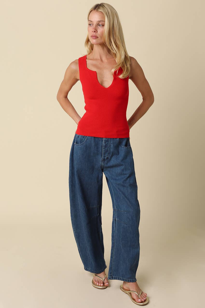 Firecracker Ribbed Tank