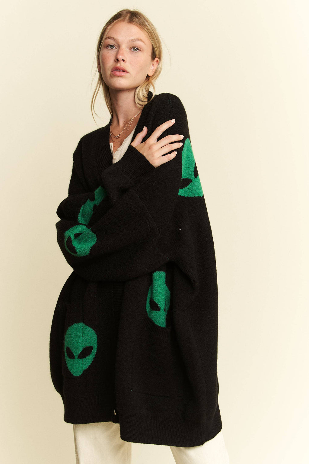 Out of This World Cardigan- Black