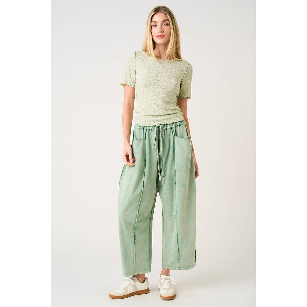 Green Tea Barrel Pants