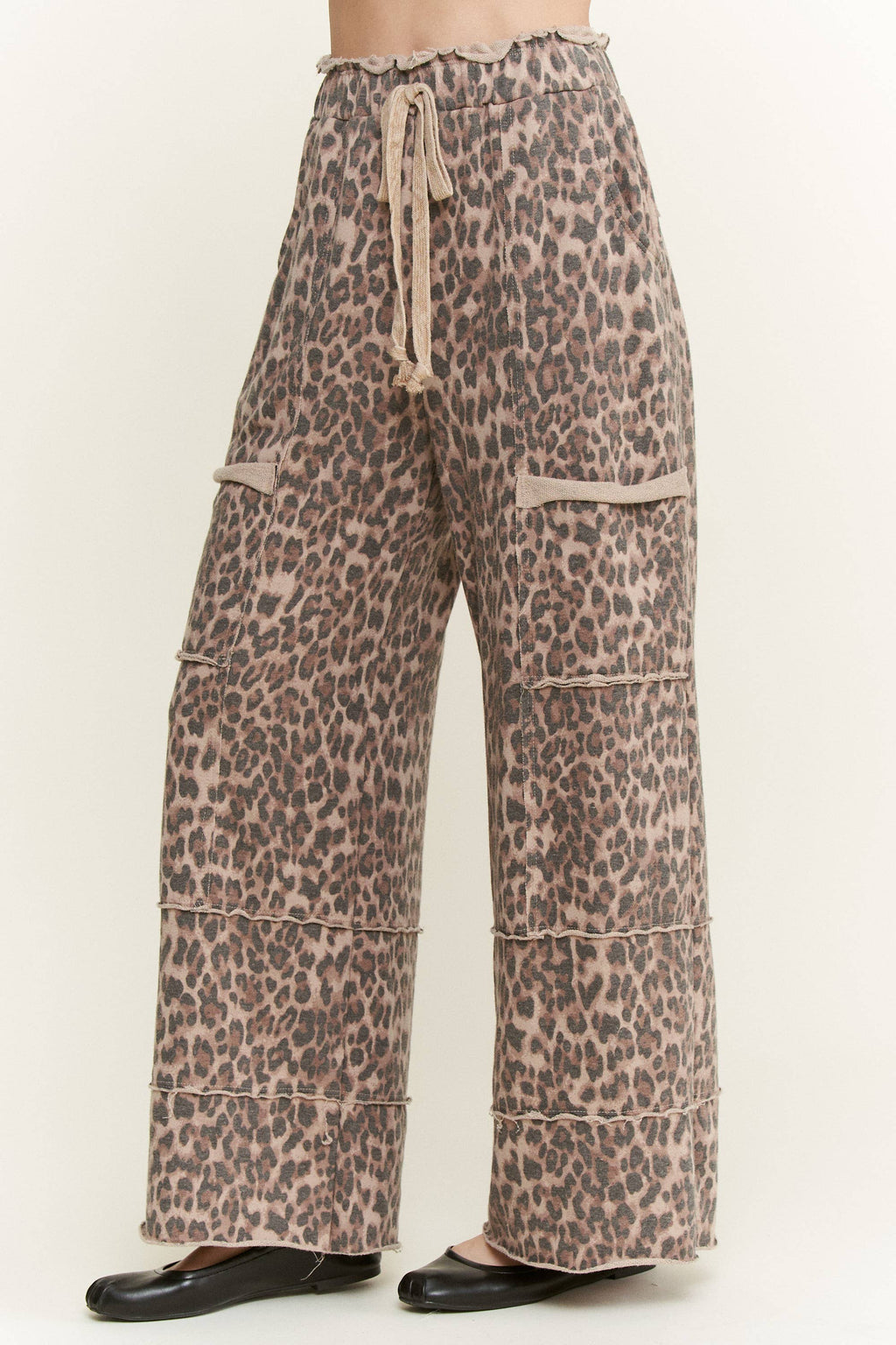 Leopard Wide Leg Pants