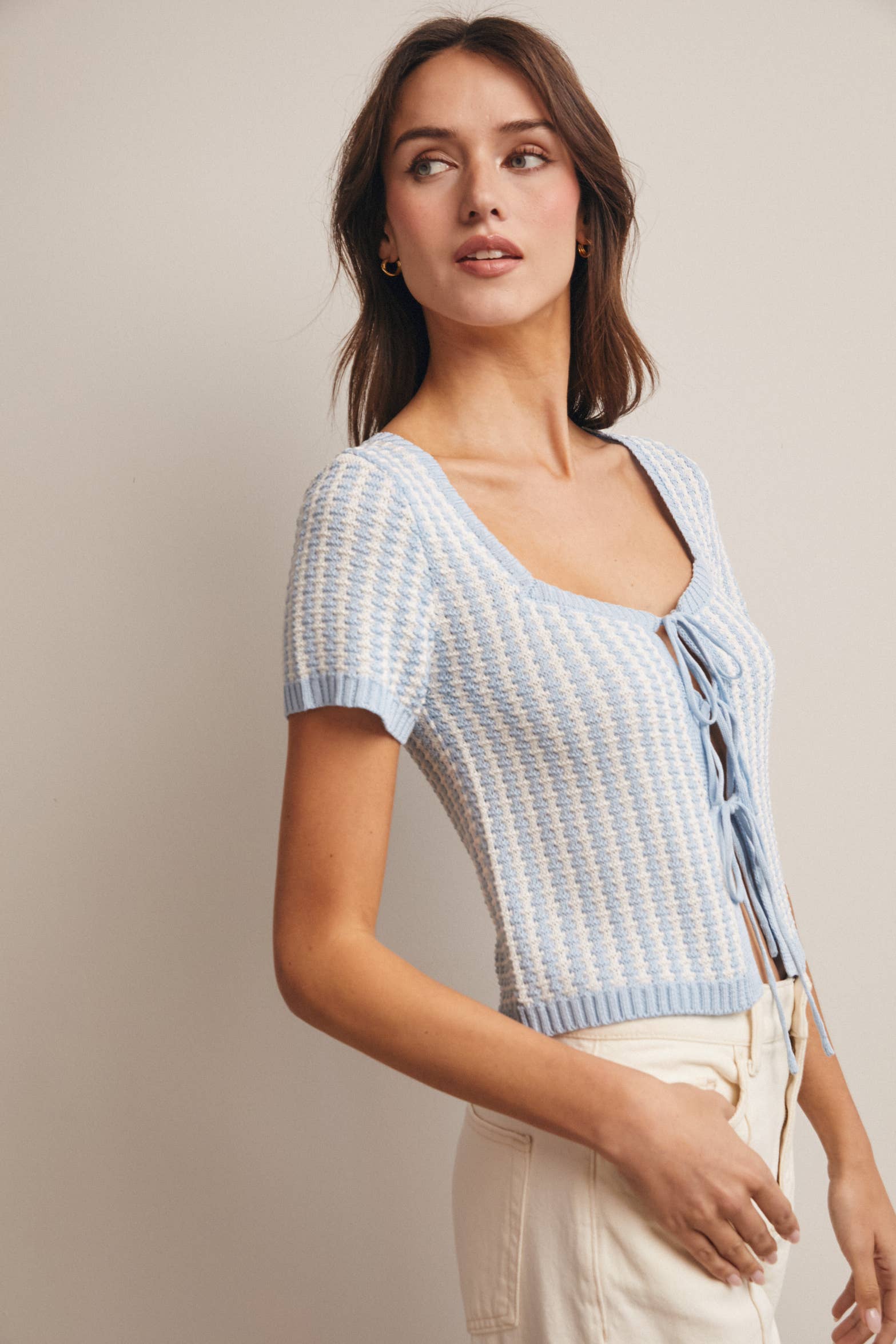 Skyline Tie Front Knit