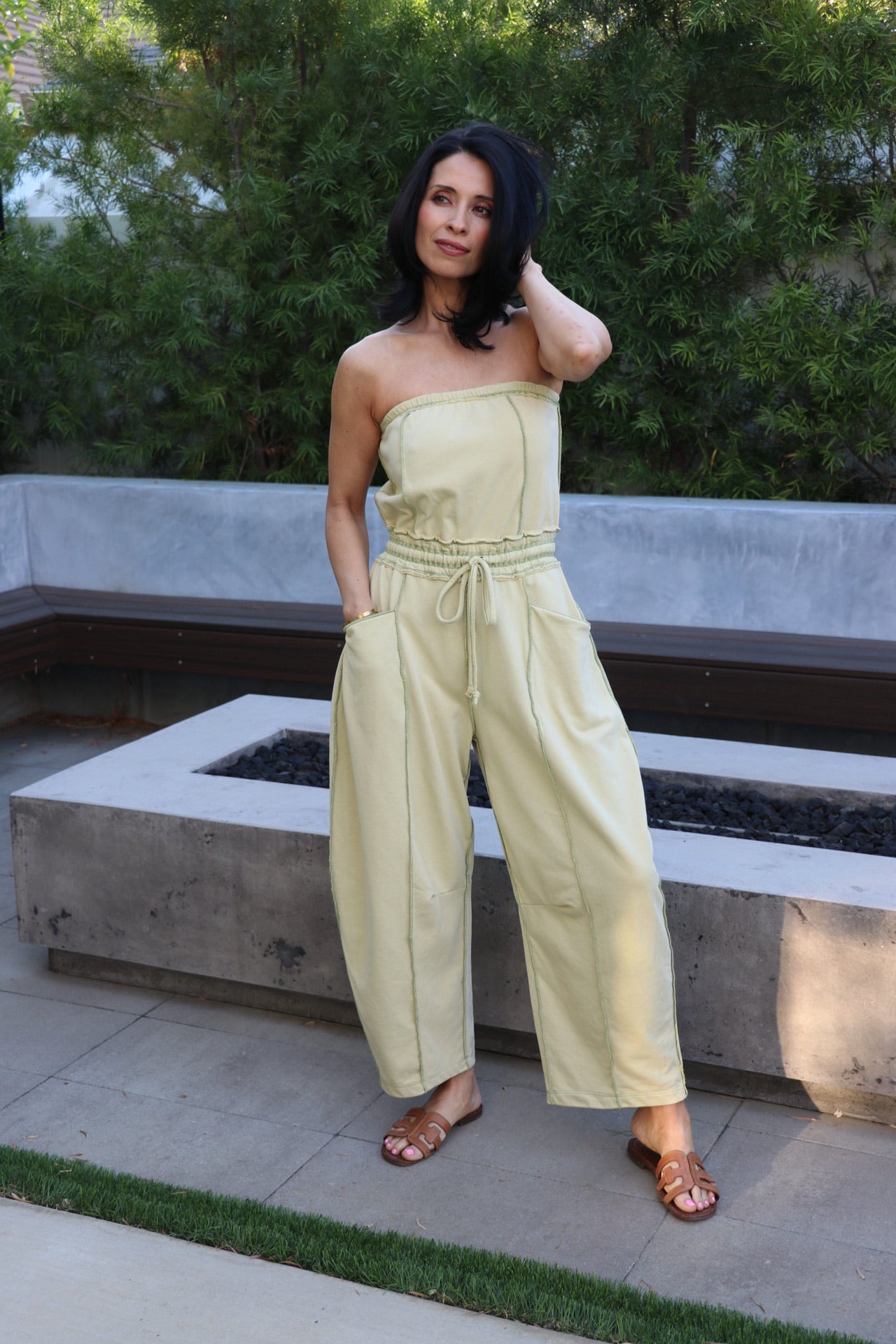 Matcha Barrel Leg Jumpsuit