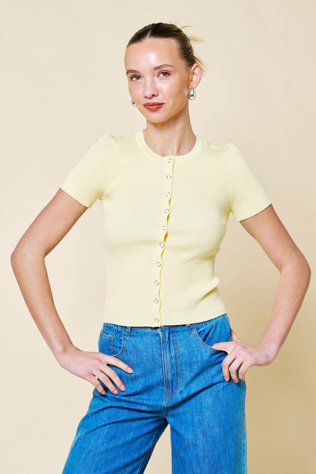 Elle Button Knit