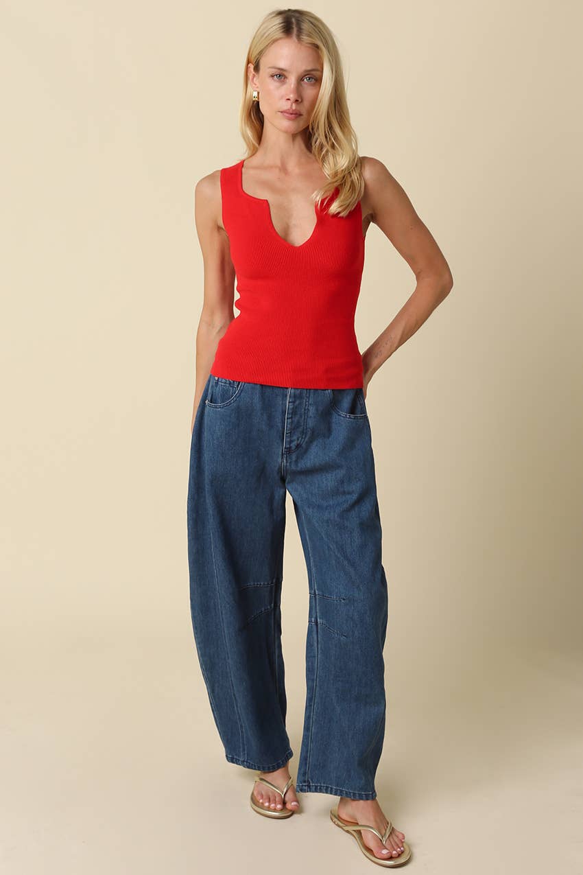 Firecracker Ribbed Tank