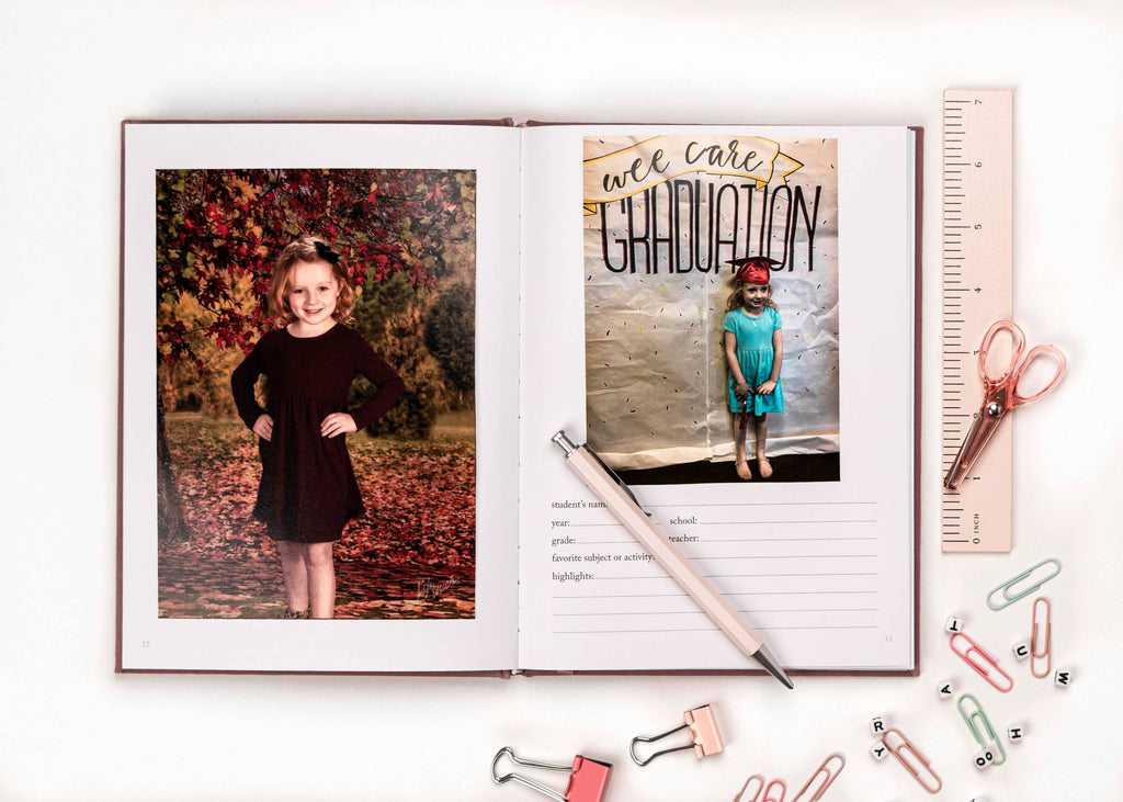 School Memory Book | Durable School Photo Book: Pink