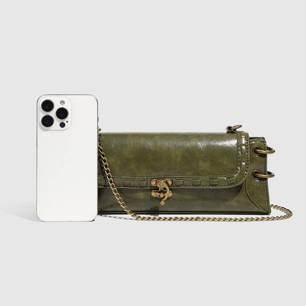 Vintage Shoulder Bag – Olive