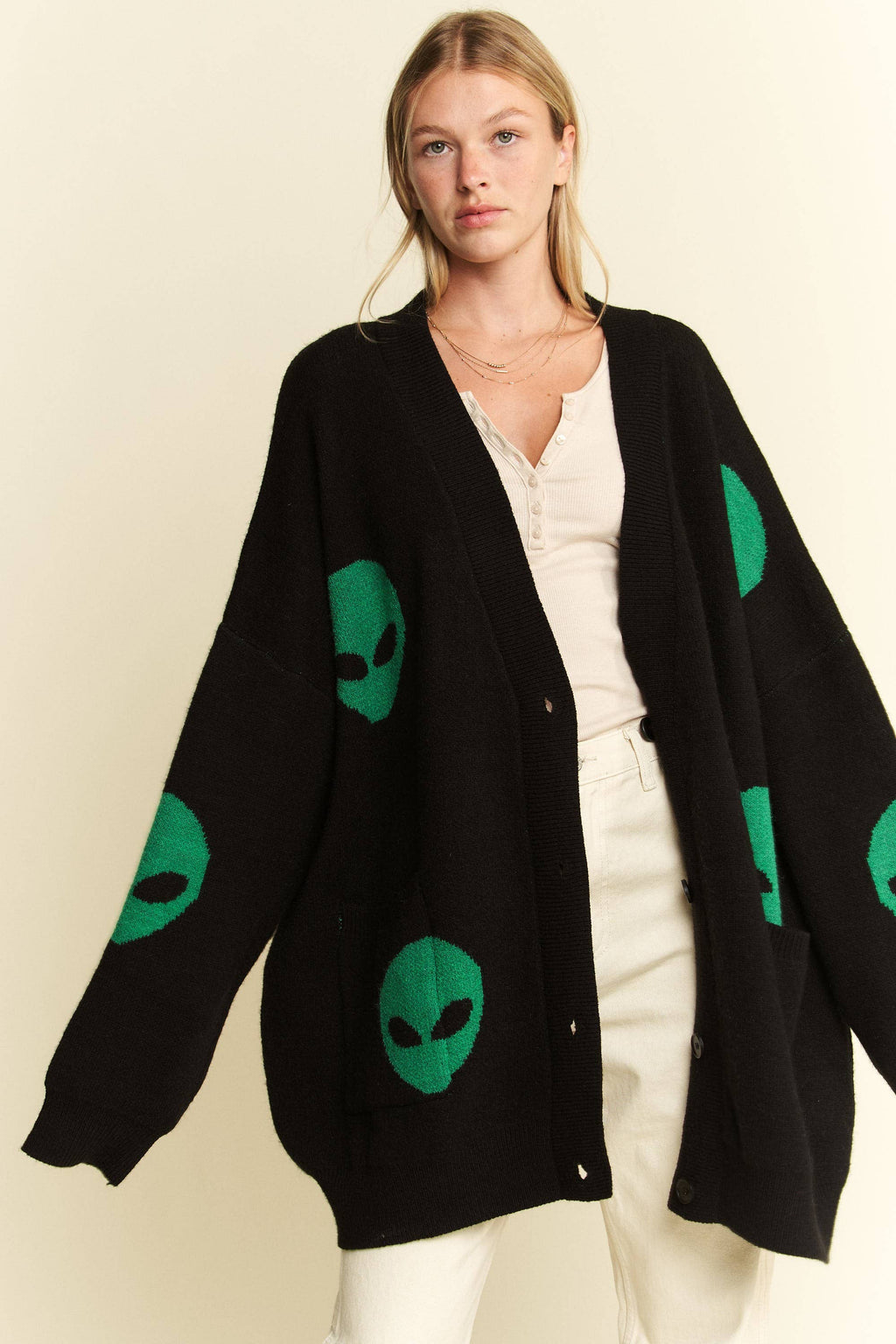 Out of This World Cardigan- Black