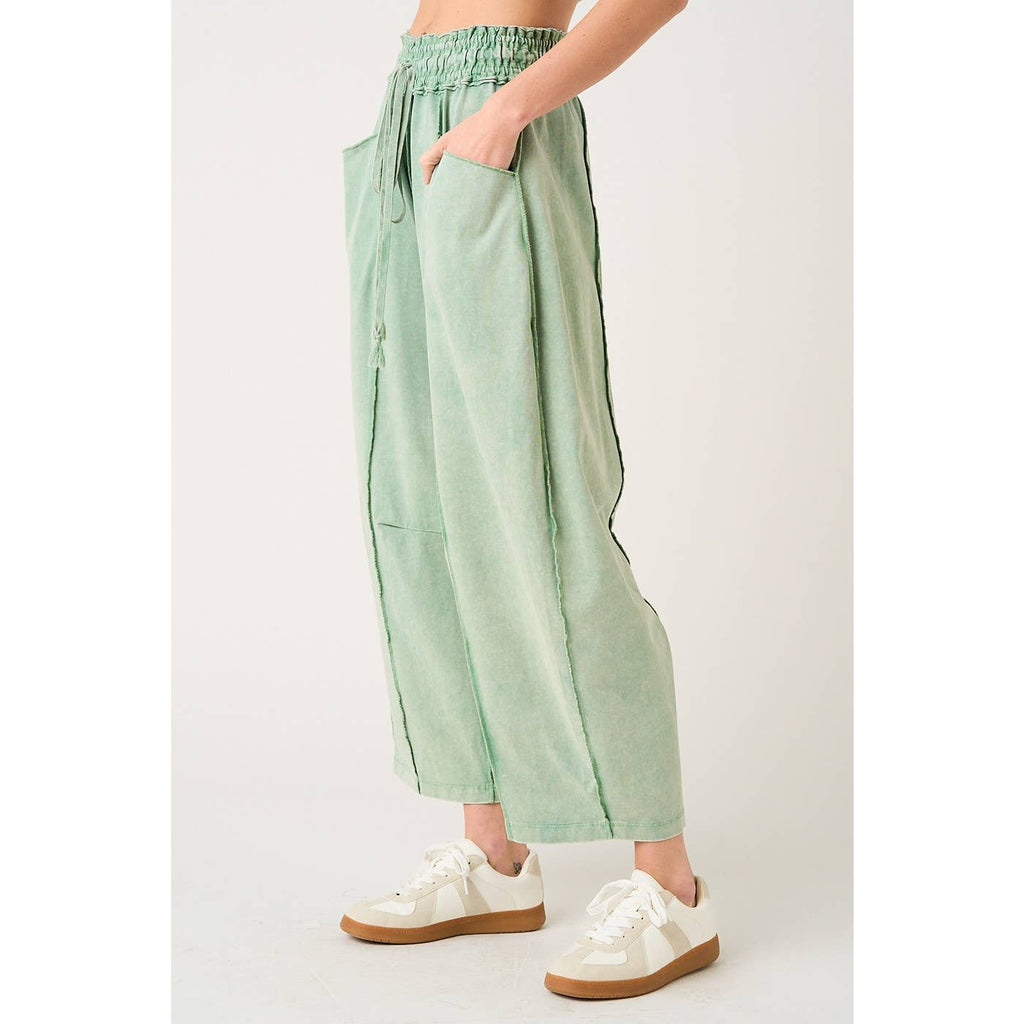 Green Tea Barrel Pants