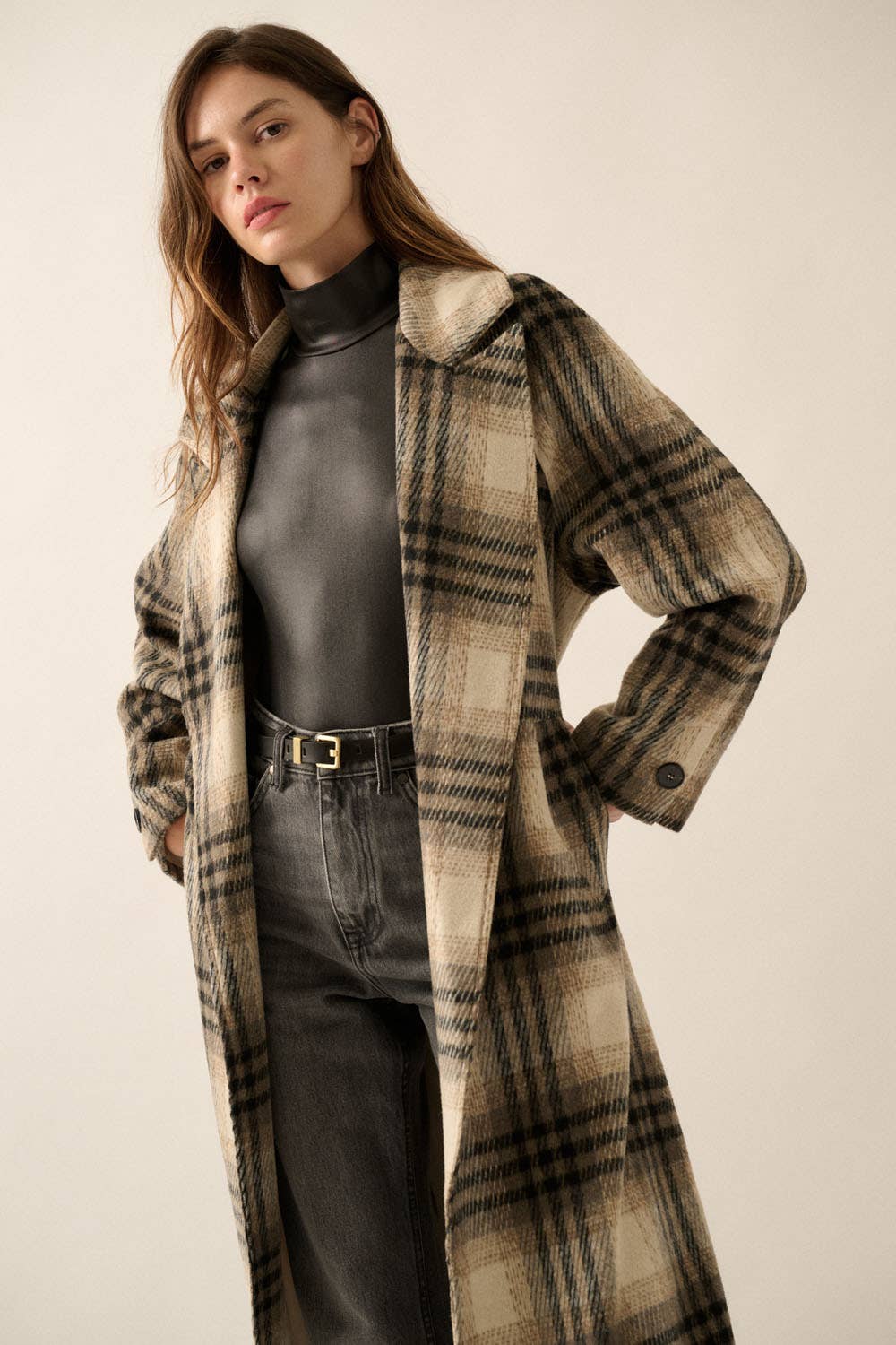 Cedar Lane Plaid Coat