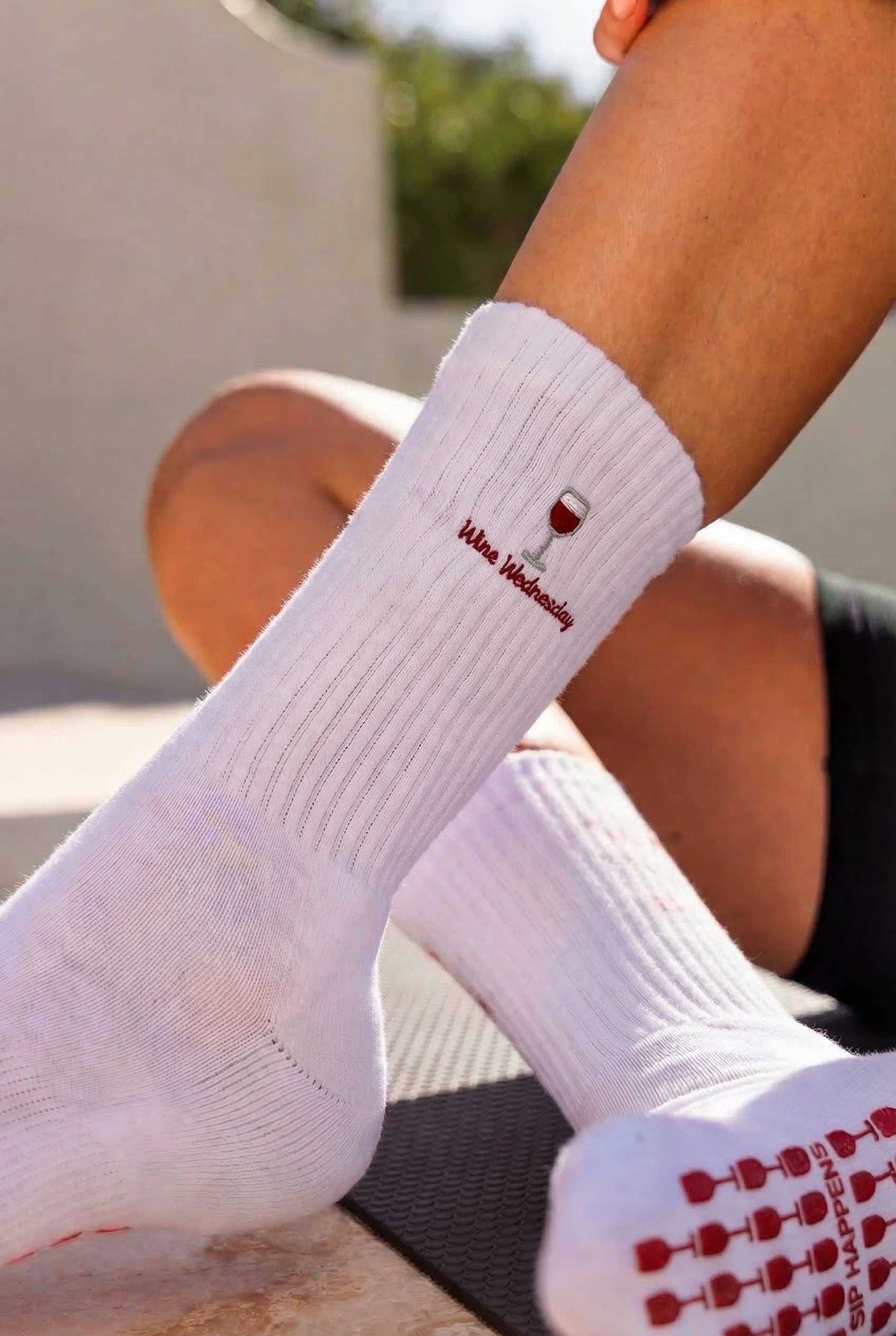 Wine Wednesday Grip Socks