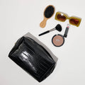 Luxe Croc Travel Pouch