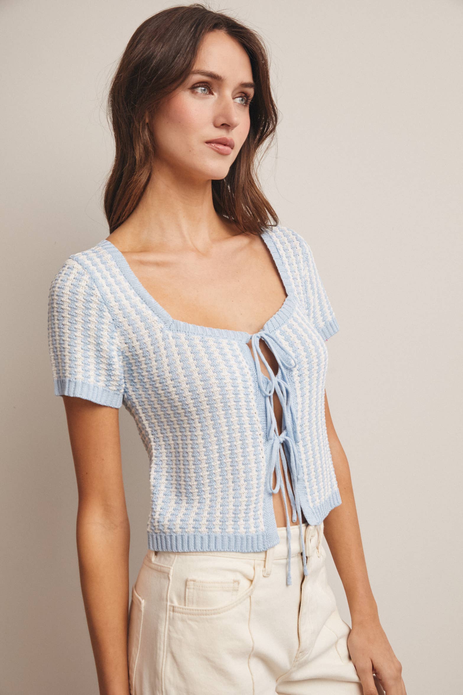 Skyline Tie Front Knit