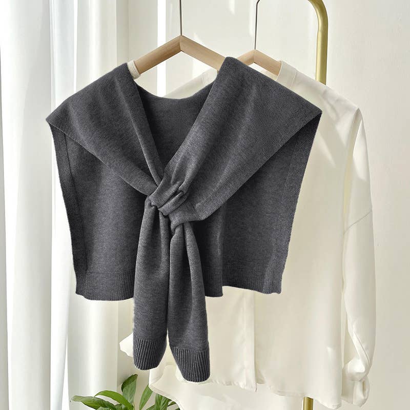 Layering Knit Wrap – Grey