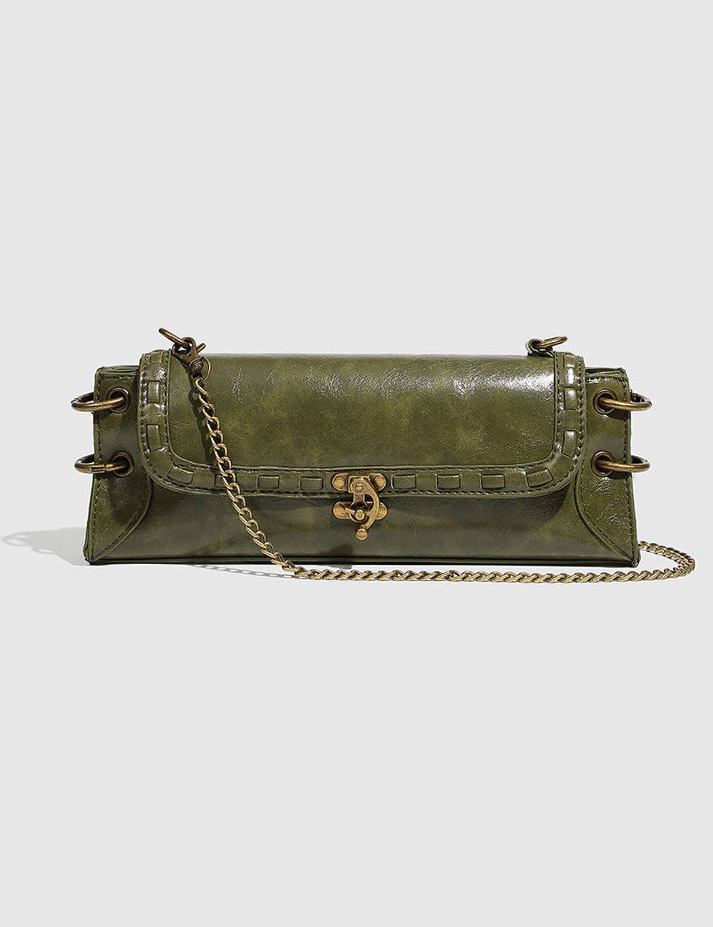 Vintage Shoulder Bag – Olive